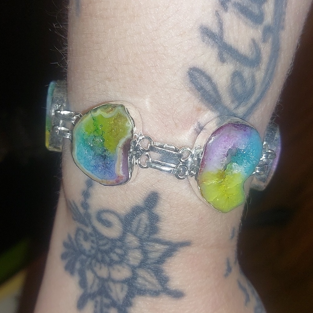 Solar Quartz 5 Stone Bracelet